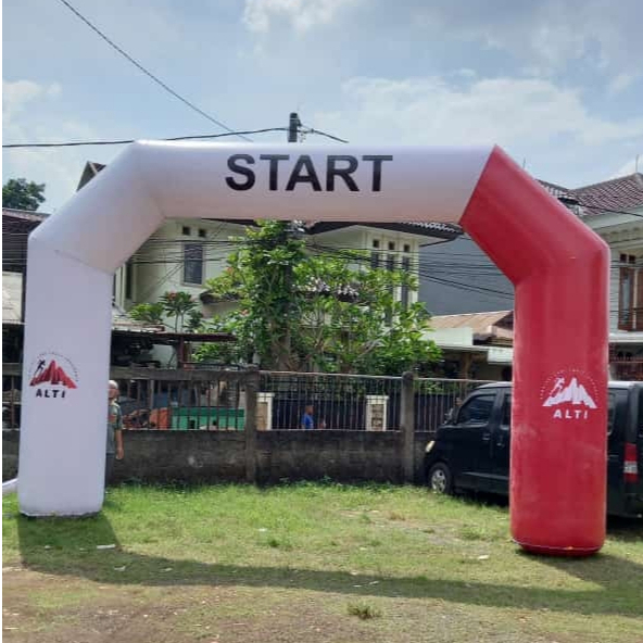 Balon Gate 6x4m Bahan Jerman 510gsm Gapura Start Finish Panjang 6m Tinggi 4m Diameter 75cm Blower 25
