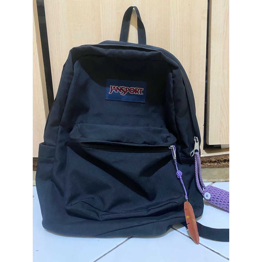 jansport black original preloved