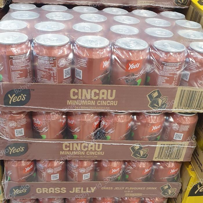 Minuman Kaleng Cincau merek Yeos Grass Jelly Drink Yeo's 300ml x 24 kaleng 1 dus yeos cincau 300ml 1