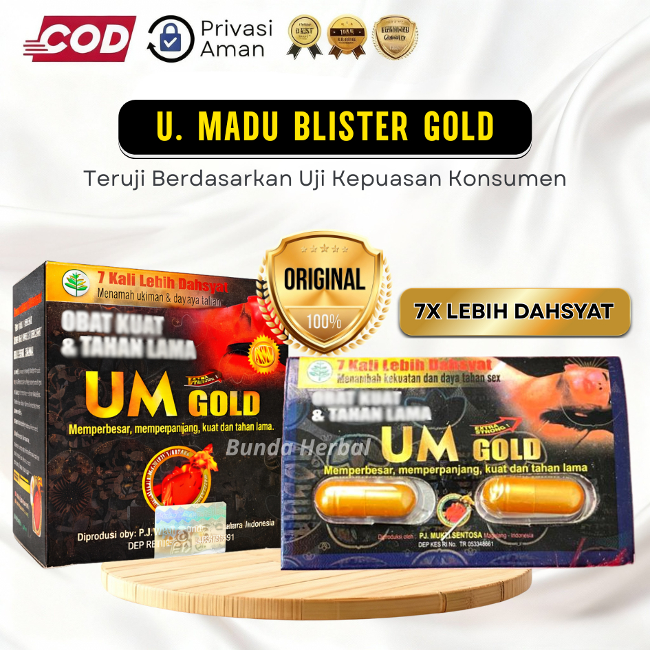 UM GOLD KAPSUL | Urat Madu Gold Original 100% Kapsul | UM Gold Blister | Urat Madu 100% Original | J