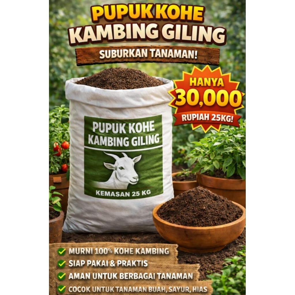 KOMPOS ORGANIK KOHE KAMBING 25KG