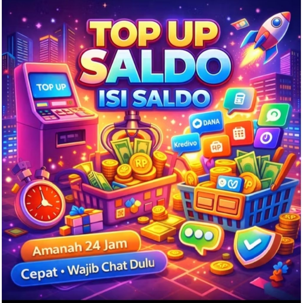 TERPERCAYA TOP SALDO UP KREDIVO DLL SALDO/ PULSA TRANSFER 1000K-30JT KE