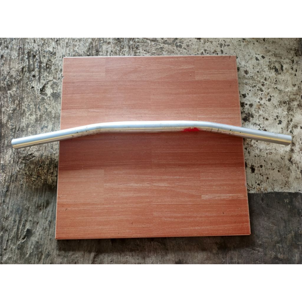 stang sepeda mtb alloy model flat bar silver econd