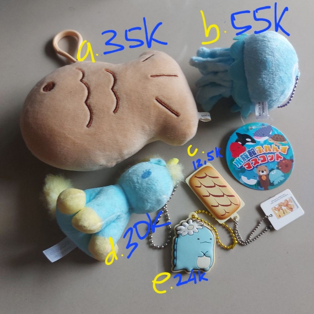 trinkets strap mini plush gacha food keychain keyring sumikko gurashii yell pom ponette angel blue r
