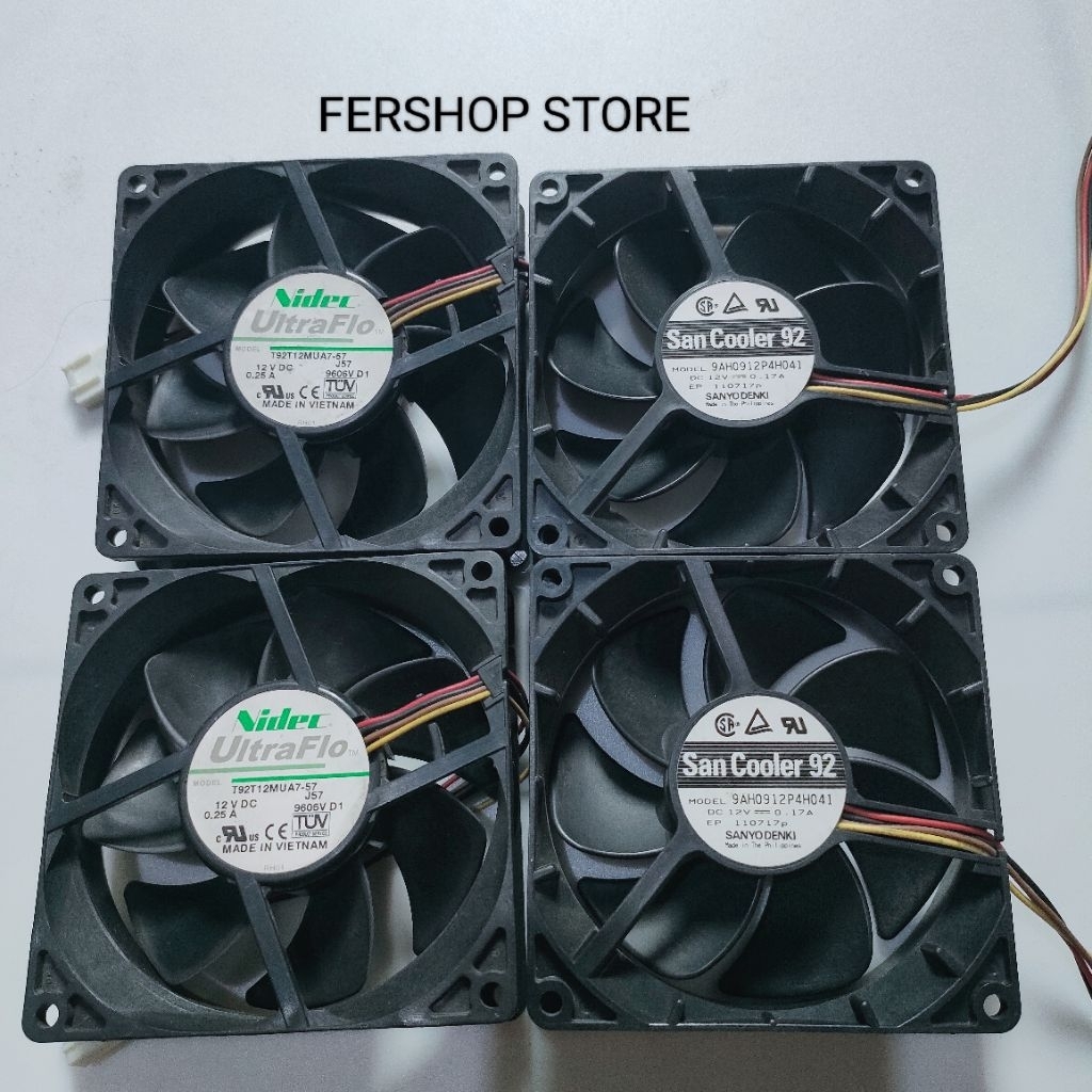 KIPAS FAN 12V DC 0.17A & 0.25A NORMAL 9X9CM.