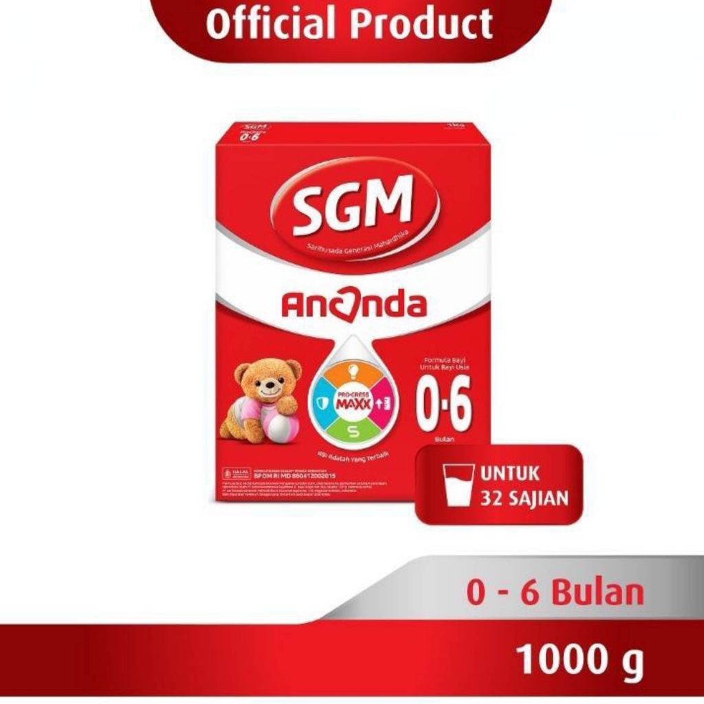 Susu Bayi Anak SGM Ananda 1000 gr (0-6 Bulan) / (6-12 Bulan) / 1+ (1-3 Tahun) / 3+ (3-5 Tahun) / 5+ 