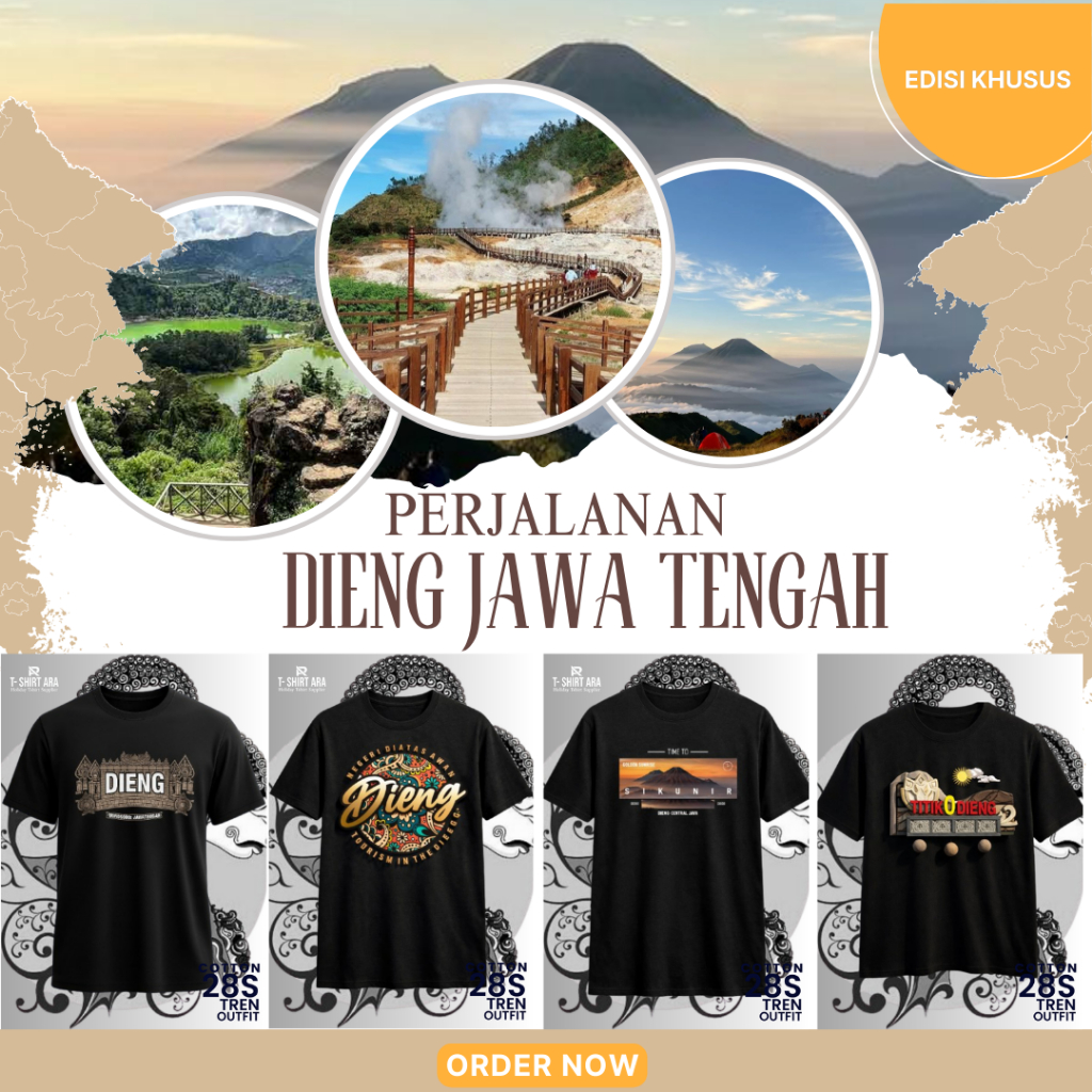 Kaos Dieng Dewasa Cotton Combed 28s