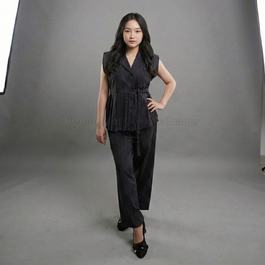 Set Vest & Celana Wanita Premium Semi Wool Zara | Outfit Kerja & Casual Elegan | All Size Big Fit