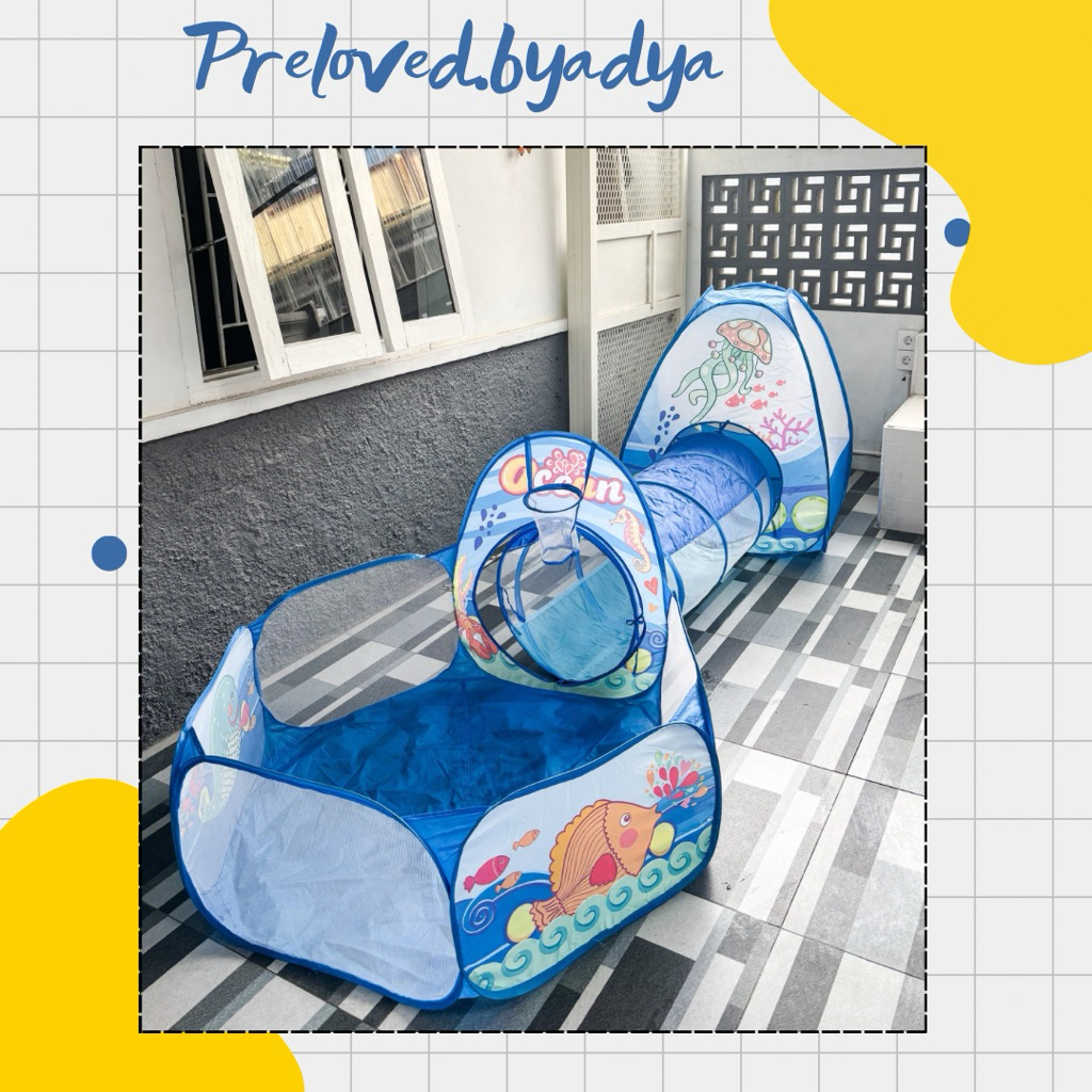Preloved. Tenda anak TEROWONGAN OCEAN Anak 4 in 1