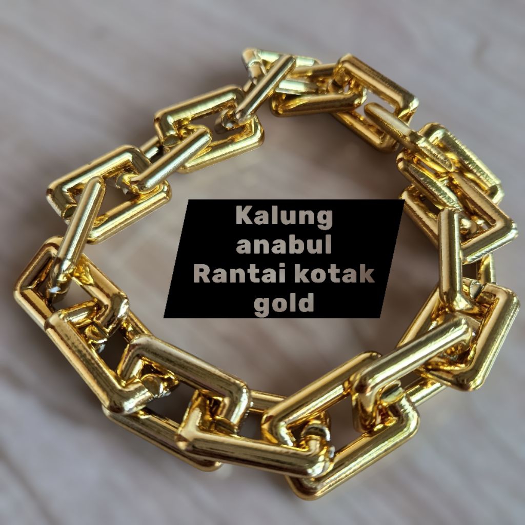 kalung kucing kalung anjing rantai warna gold kotak besar