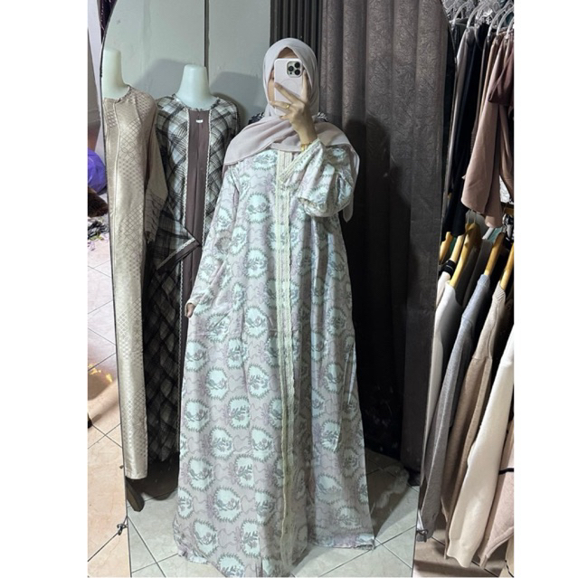Abaya Daily Rayon Motif renda by aghnea.id