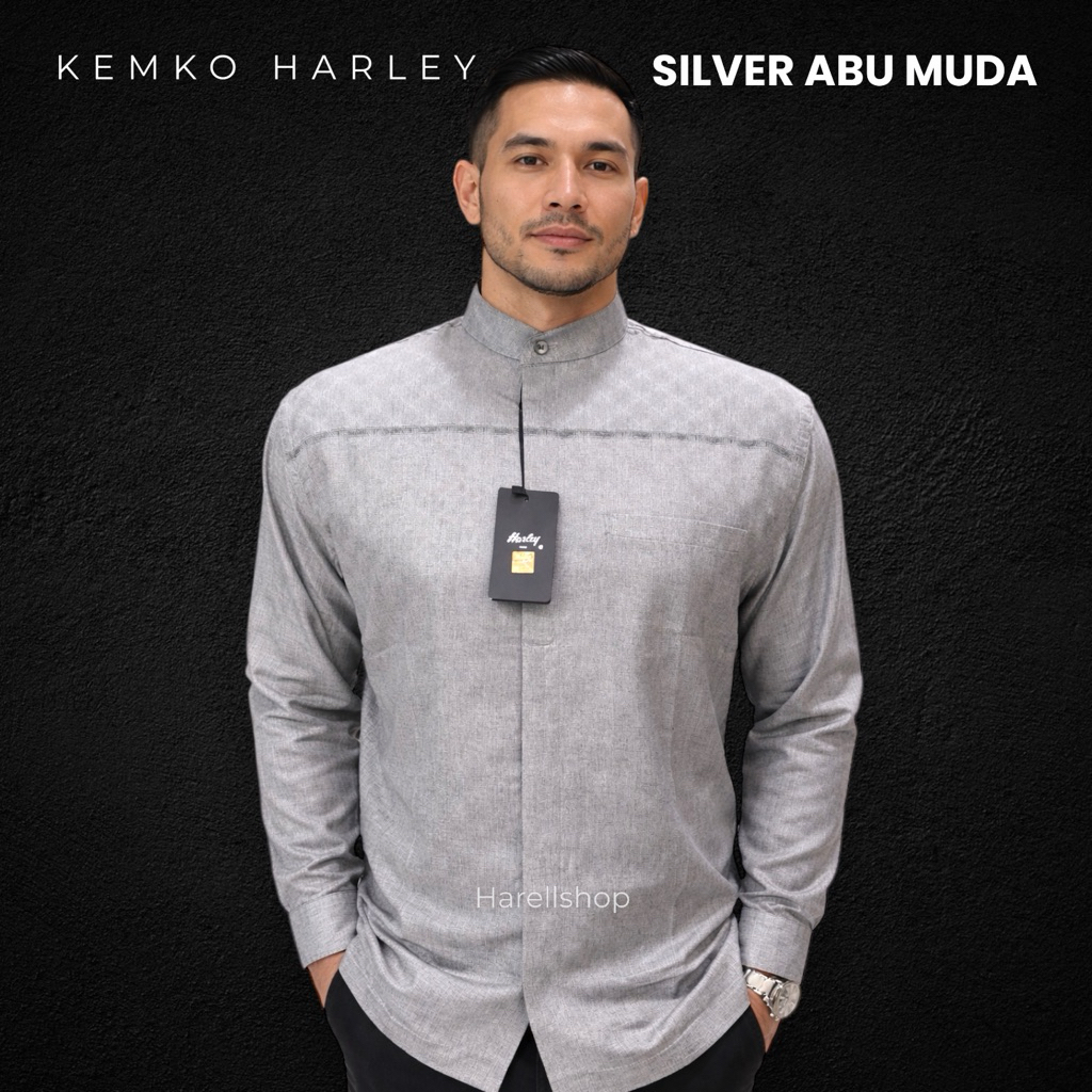 READY Kemeja Koko KEMKO HARLEY SOFT COLOR - SAGE BIRU EMERALD BABY BLUE PINK DUSTY ABU TUA COKLAT BE