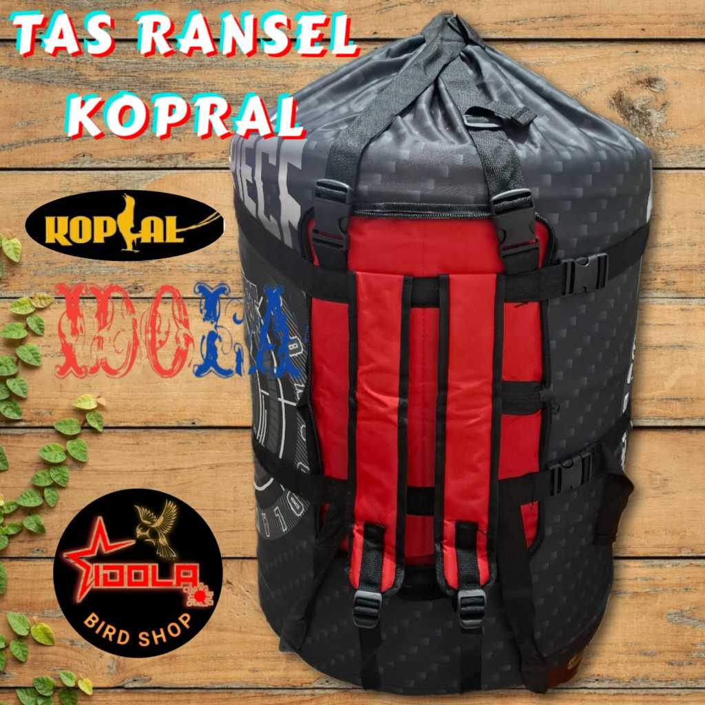 IDOLA Tas Gendong Sangkar Burung LIPAT MERK KOPRAL  / Tas Ransel Gandong Sangkar (UK Tali 4cm) / Tas