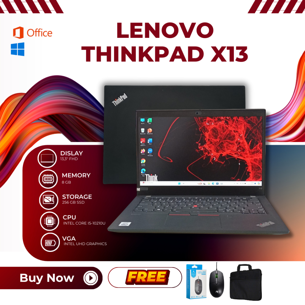 Laptop THINKPAD X13 Intel Core i5-10210U RAM 8GB