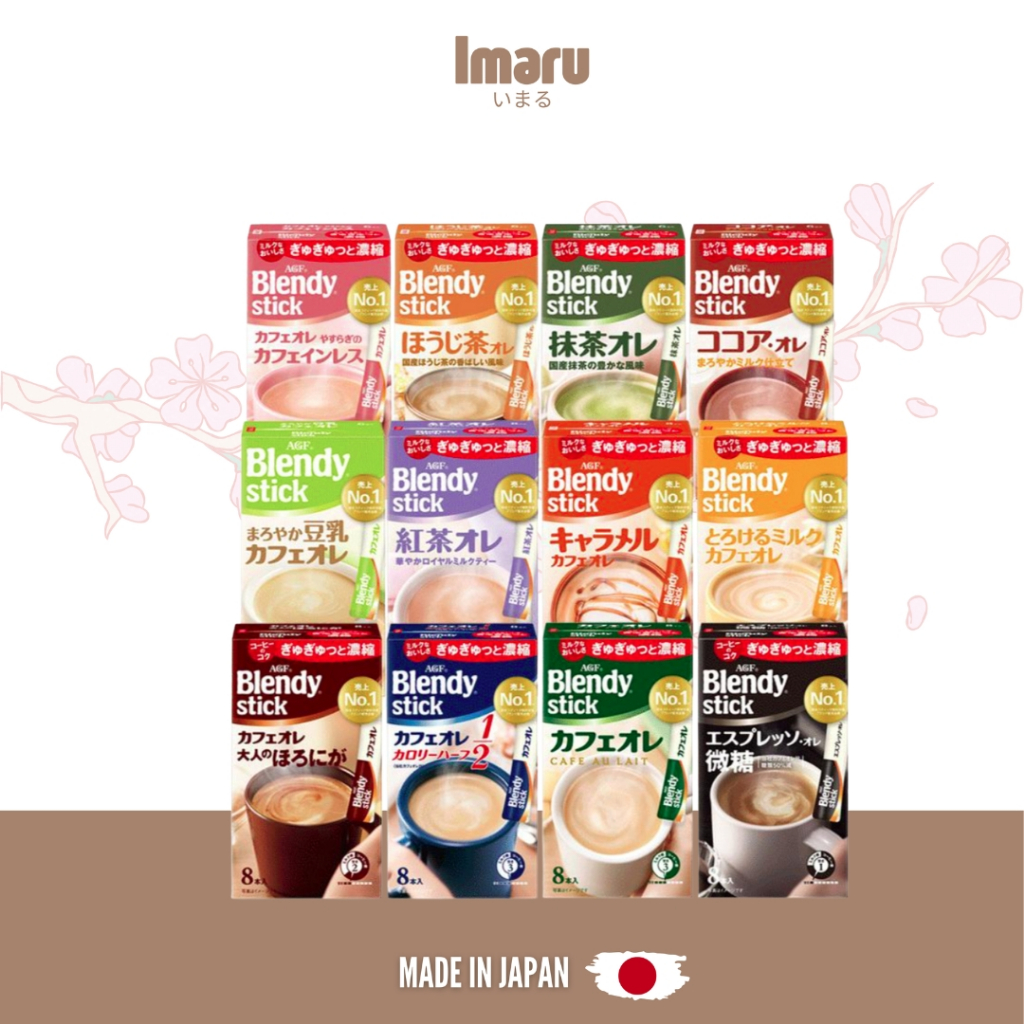 BLENDY Stick Kopi,Teh, Susu 1 Sachet Instan - Jepang - Dengan Banyak Rasa