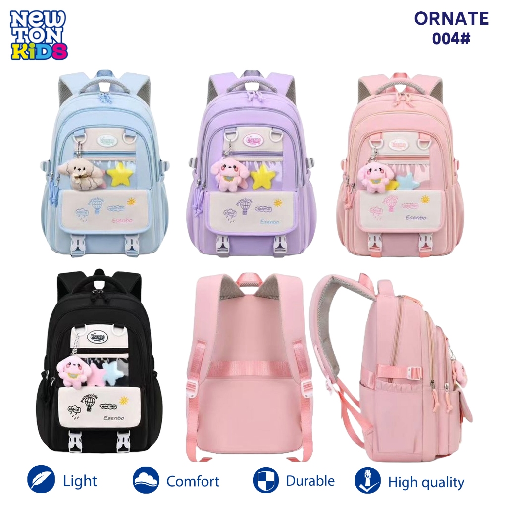Newtonkids - Tas Sekolah Ornate Korea Cewek Kode 004/Ransel Korea Ornate Lucu/Tas Ransel Sekolah SD/