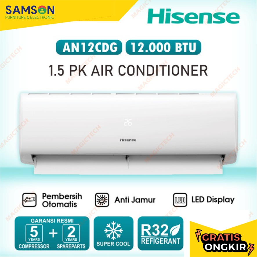 AC HISENSE 1,5 PK (1.5 PK) AN12CDG AC SPLIT R32