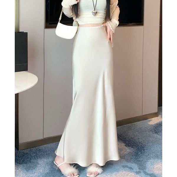 Lev Skirt rok satin silk premium-rok skirt-satin long skirt-rok A Line Mermaid skirt