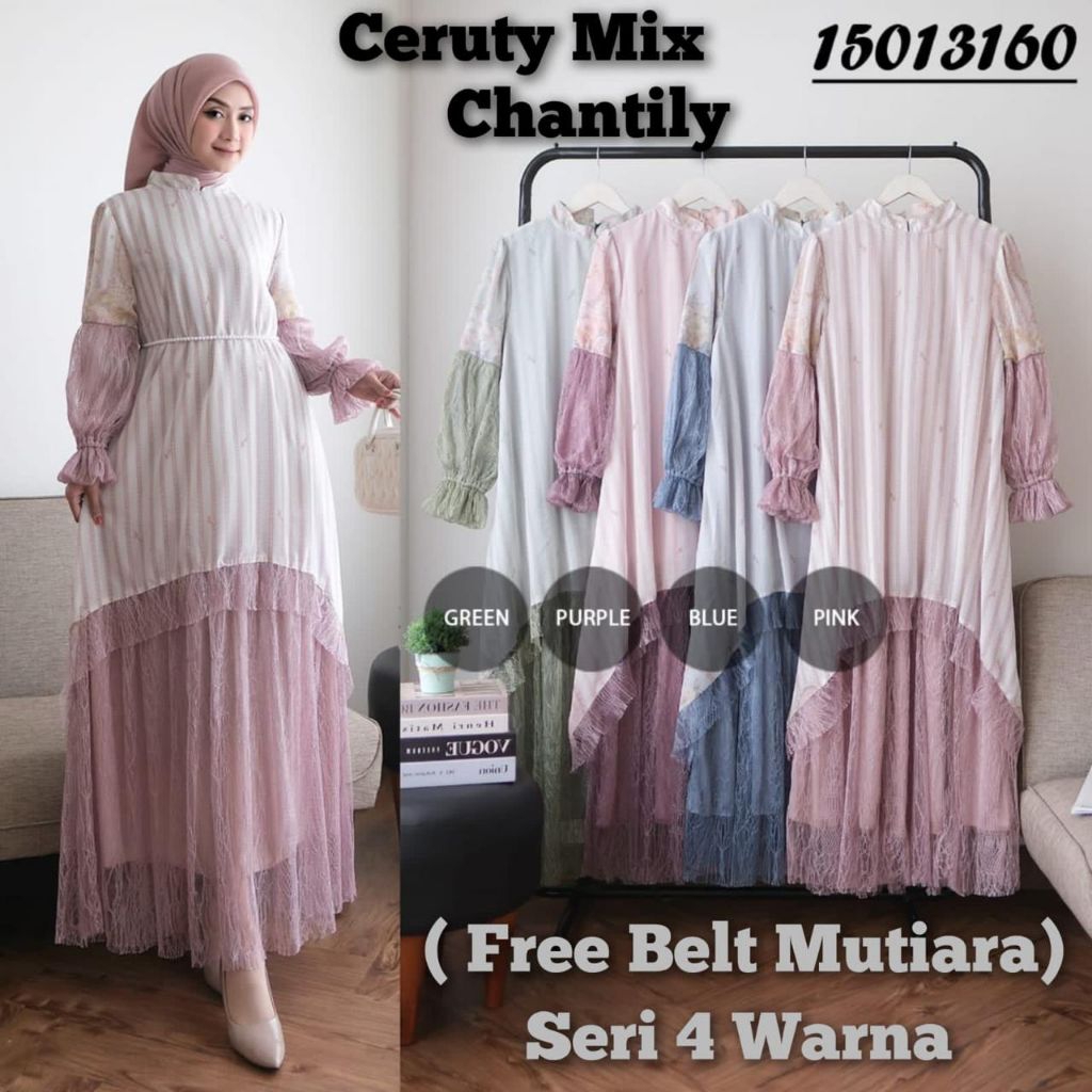 Gamis brokat Bini orang import premium
