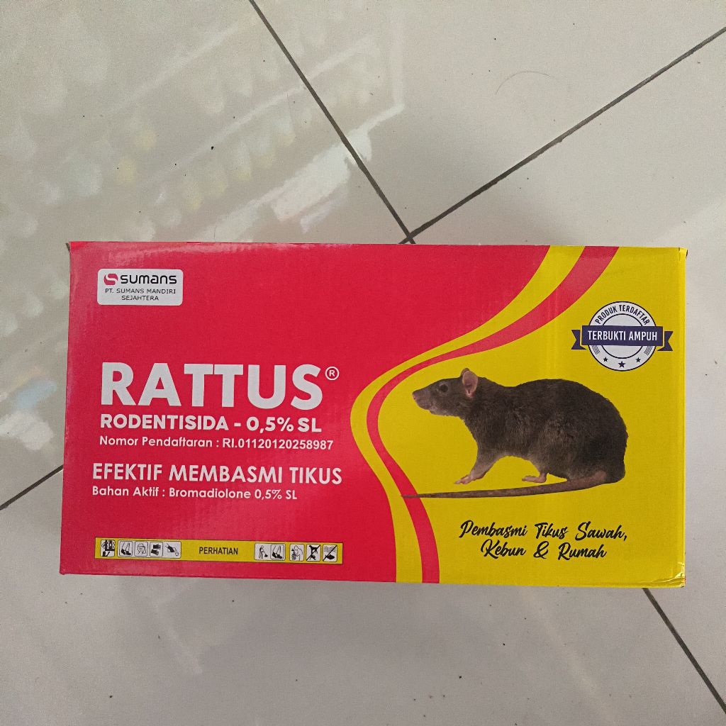 Racun tikus cair model gentong labu  Rattus