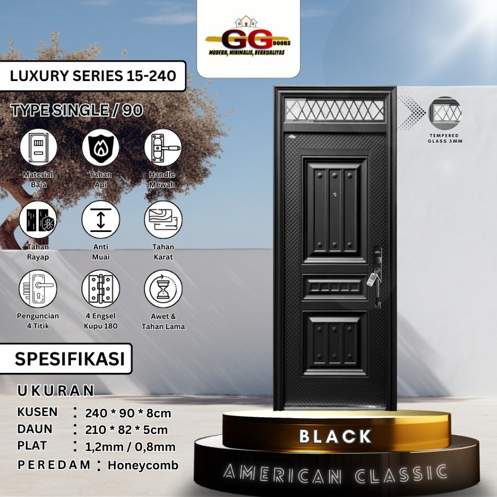 KARGO Pintu Baja GG - LUXURY Single 240x90cm