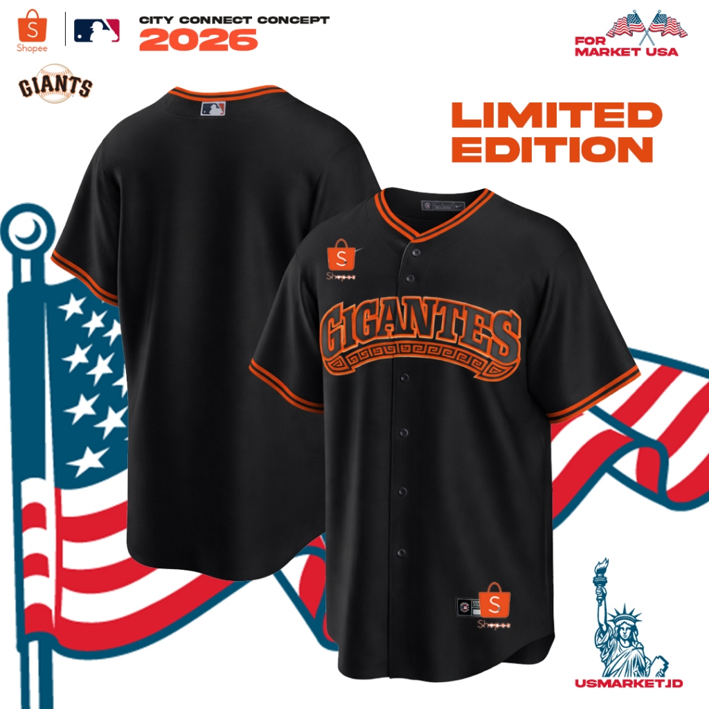 Kaos Jersey Nike Baseball MLB Men's San Francisco Giants City Connect Replica Team Jersey