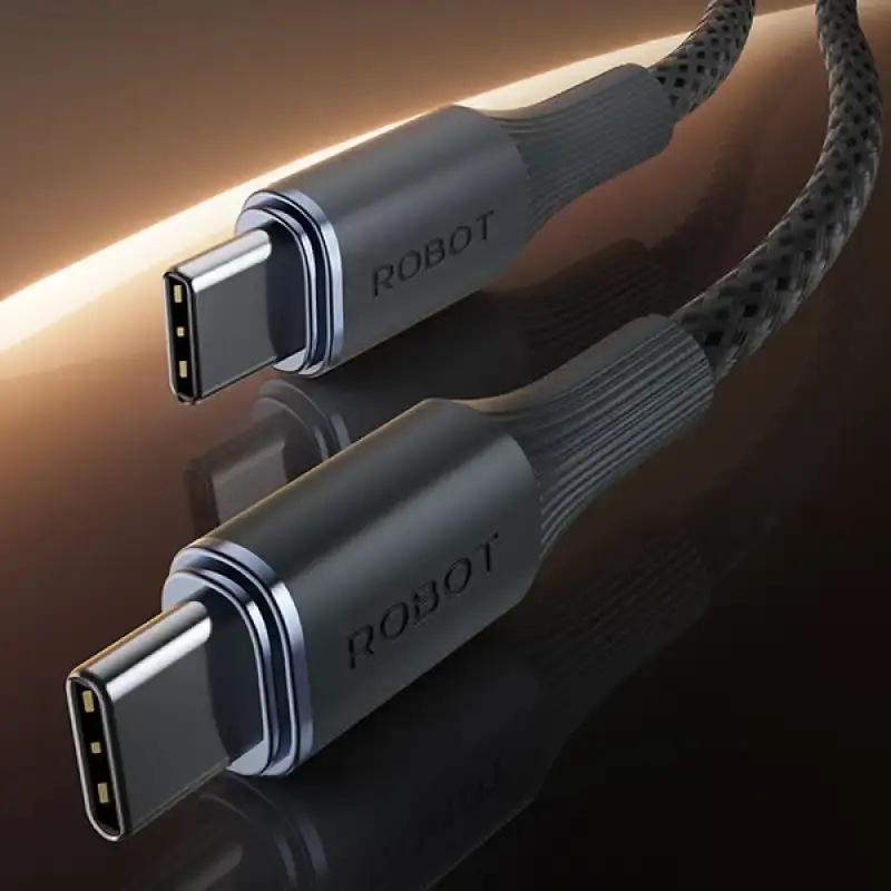 ROBOT 2 METER Robot RNCC200 Cable Data Type C to C Braided Kabel Data Cable Fast Charging C ke C 200