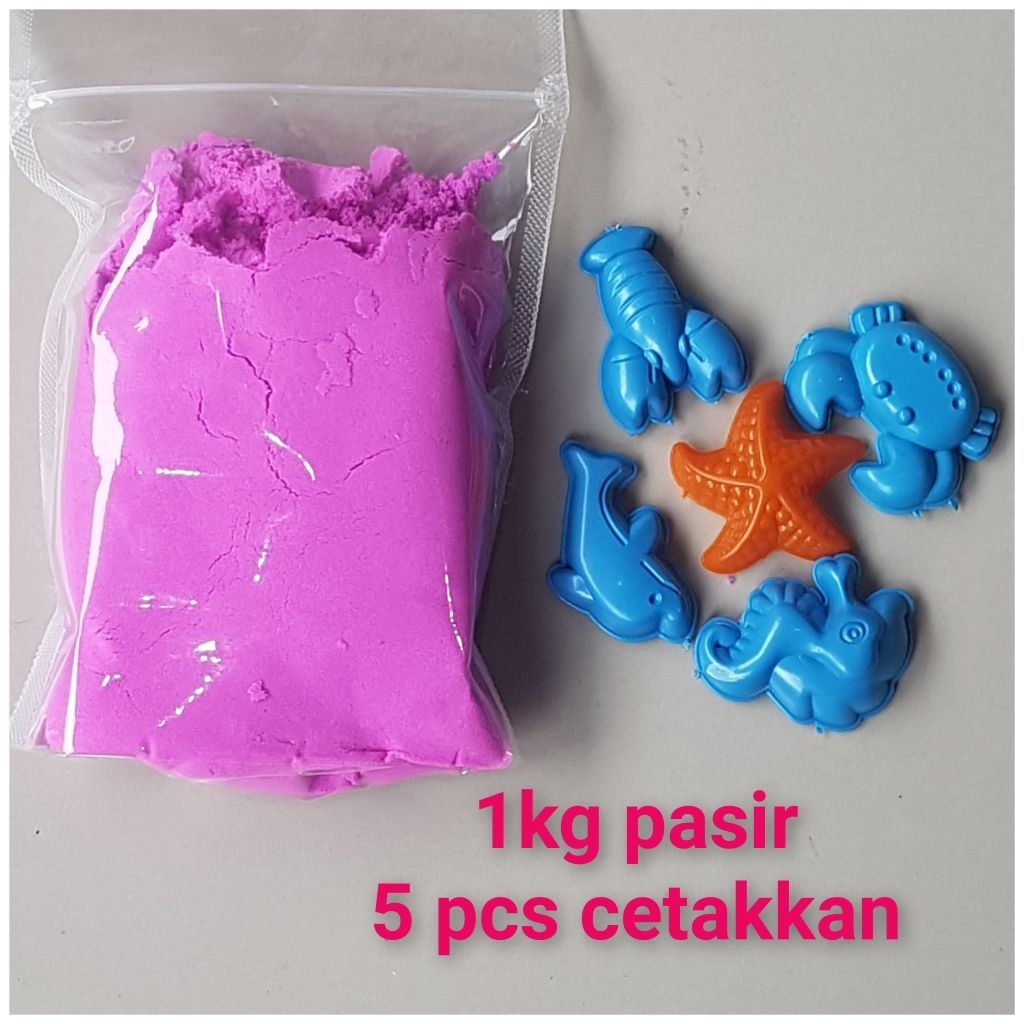 Mainan Anak Pasir Ajaib,Sand Refill 1 kg, Pasir Ajaib, Pasir Kinetik, Pasir Ajaib Murah