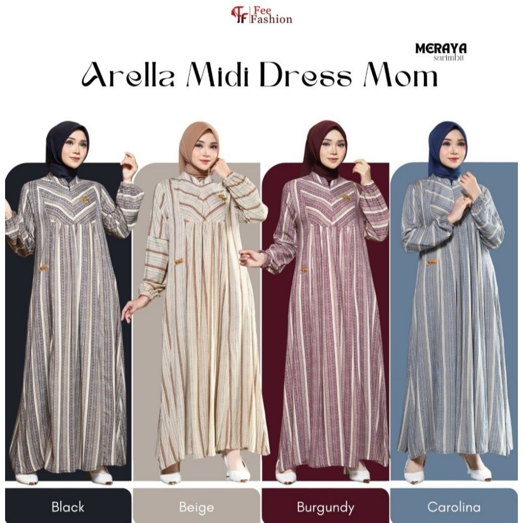 Meraya Sarimbit | Arella Midi Dress ORI by Fee Fashion