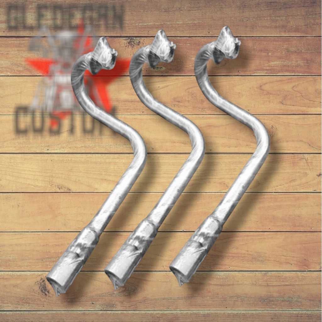 LEHERAN KNALPOT CHOPPY STREETCUB SCRAMBLE TRILL MOTOR BEBEK & HONDA WIN