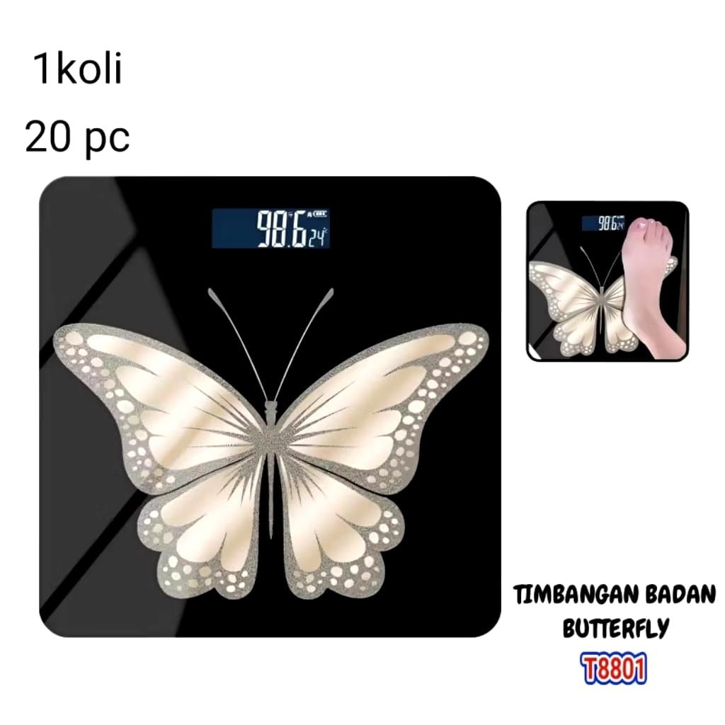 Timbangan badan digital iscale free baterai ,Timbangan badan kupu-kupu digital