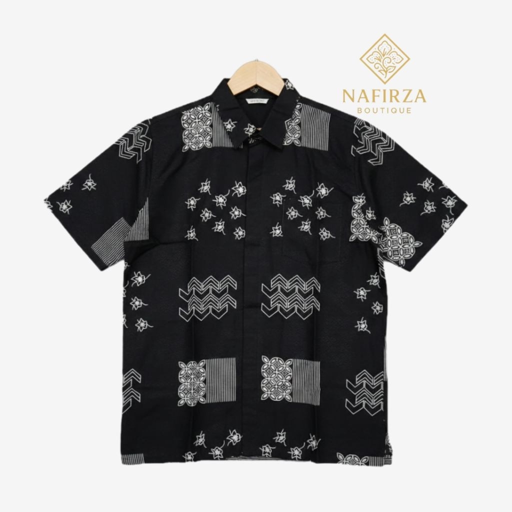 Kemeja batik pria bahan dobby