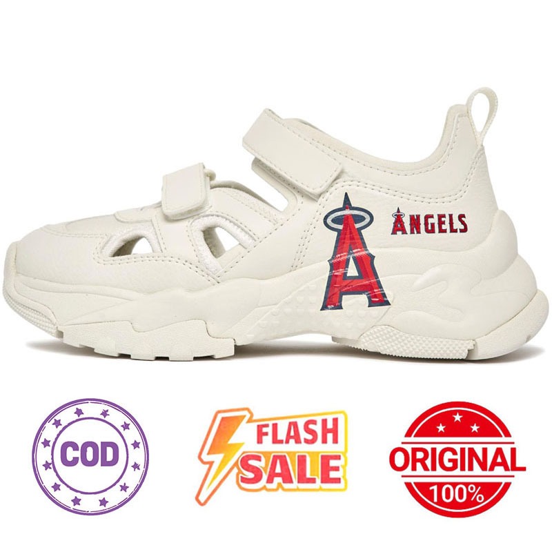 Ready Stock Sepatu Wanita MLB Big Ball Chunky Sepatu Casual Chunky Casual Pria Hitam Beige Ukuran 36