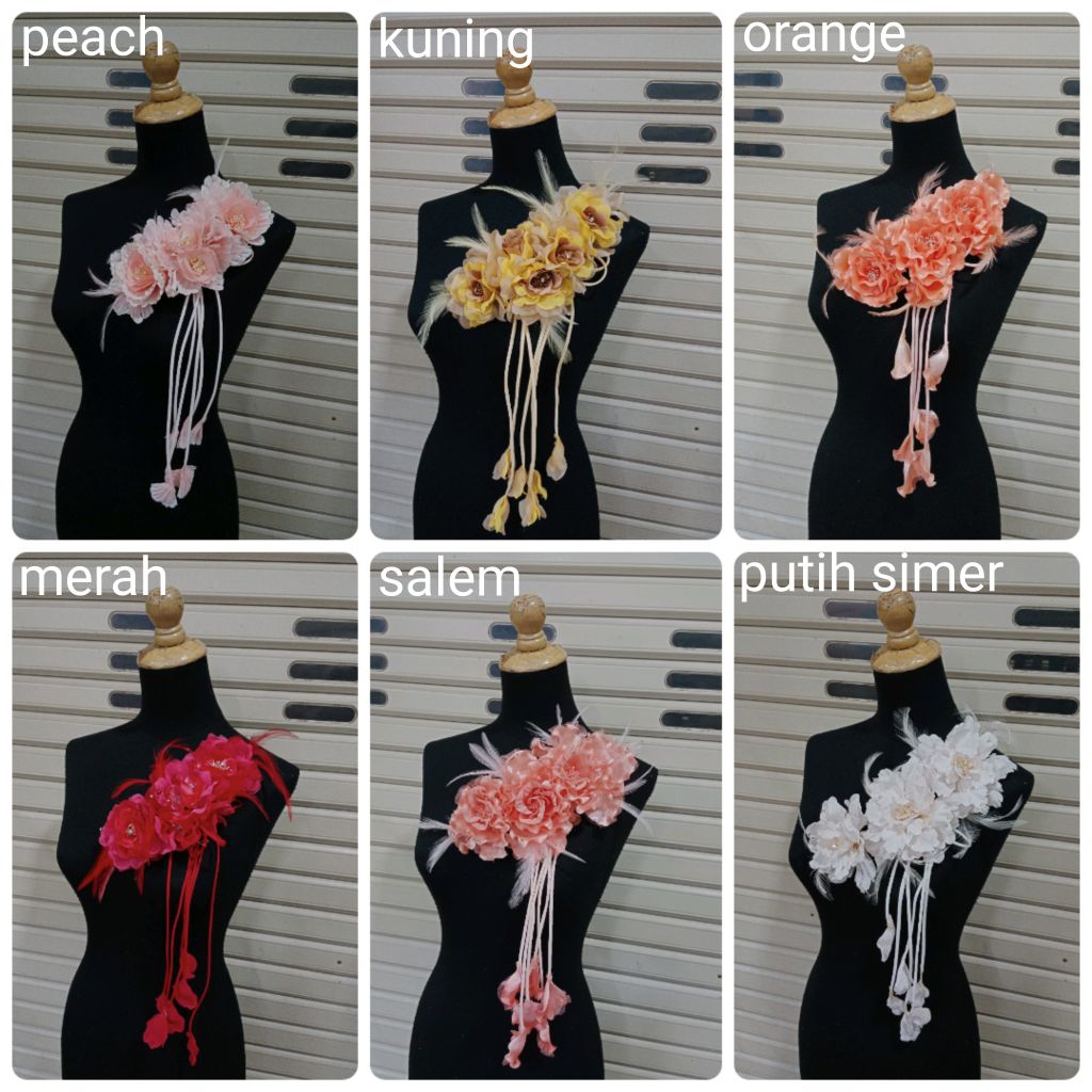 Bunga Korsase Gaun / Bunga Corsage import, Bunga aplikasi aksesoris gaun/rambut,bunga korsase juntai
