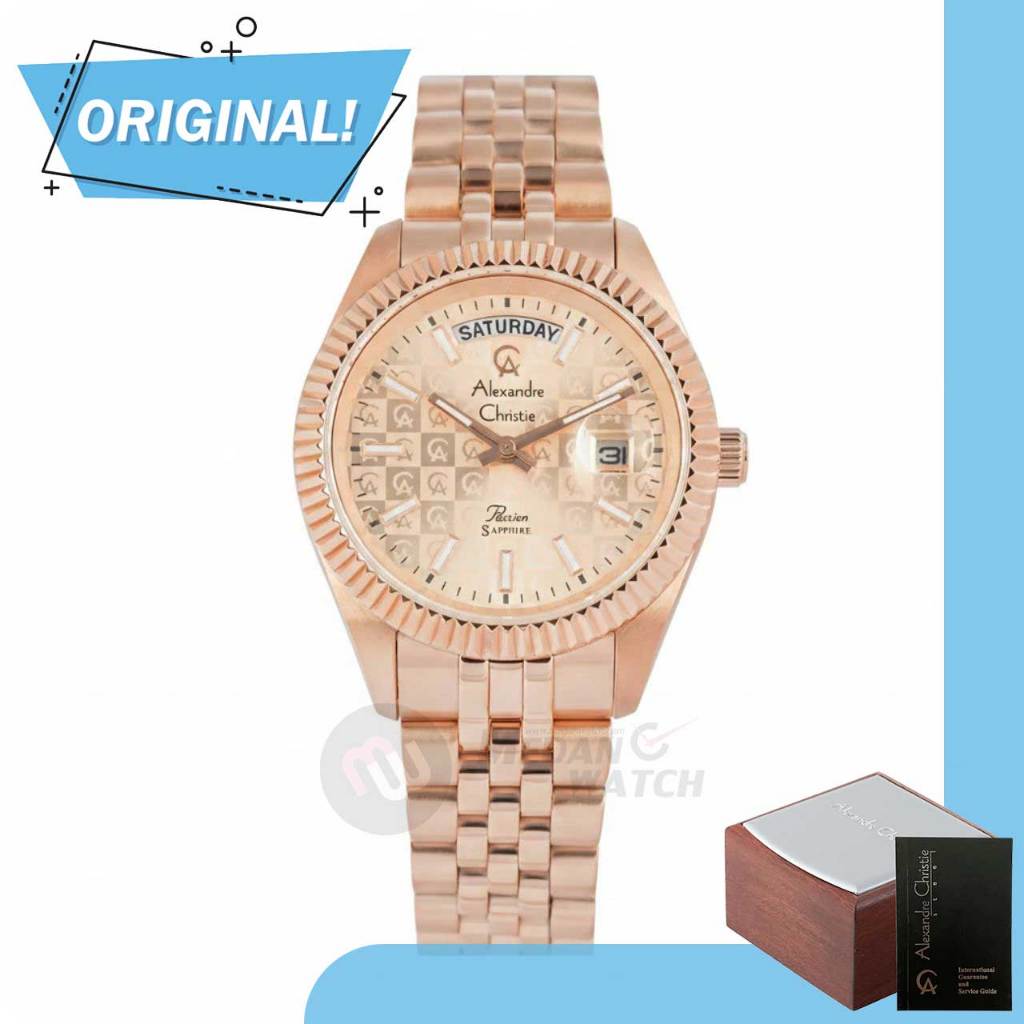 Jam Tangan Pria-Wanita Analog Alexandre Christie 5013MD AC5013 AC 5013 MD 5013 MDBRGLN2 Original Gar