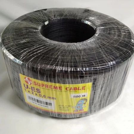 KABEL TELEPON SUPREME 1ROLL 500M Kabel Drop Wire Outdoor U-ES 1X2X0,6mm Isi 3