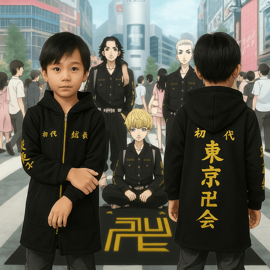 Jaket Anak TOKYO REVENGERS TOMAN ONE PIECE JUBAH LUFFY PIRATES Sweater Hoodie