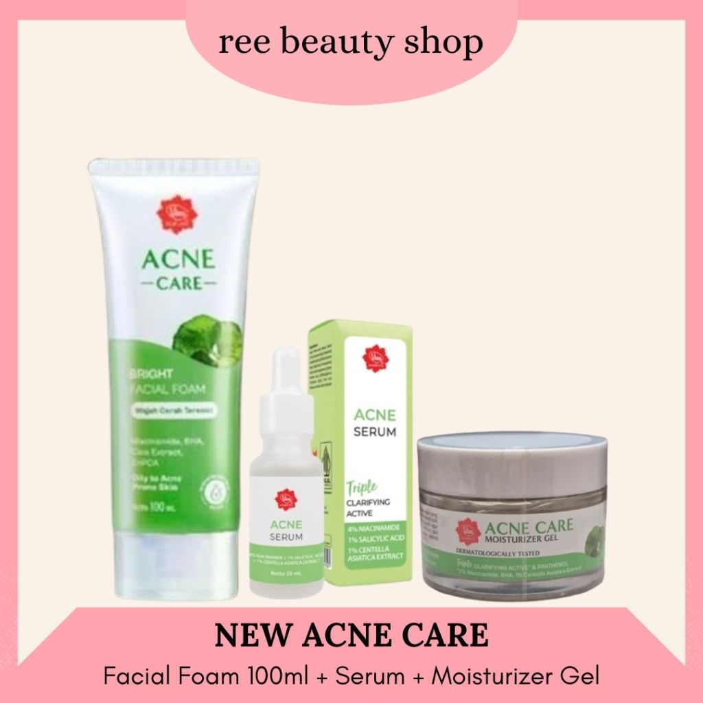 VIVA 1 Paket Skincare Lengkap Glowing Acne Care Hydra Lift Skincare Viva