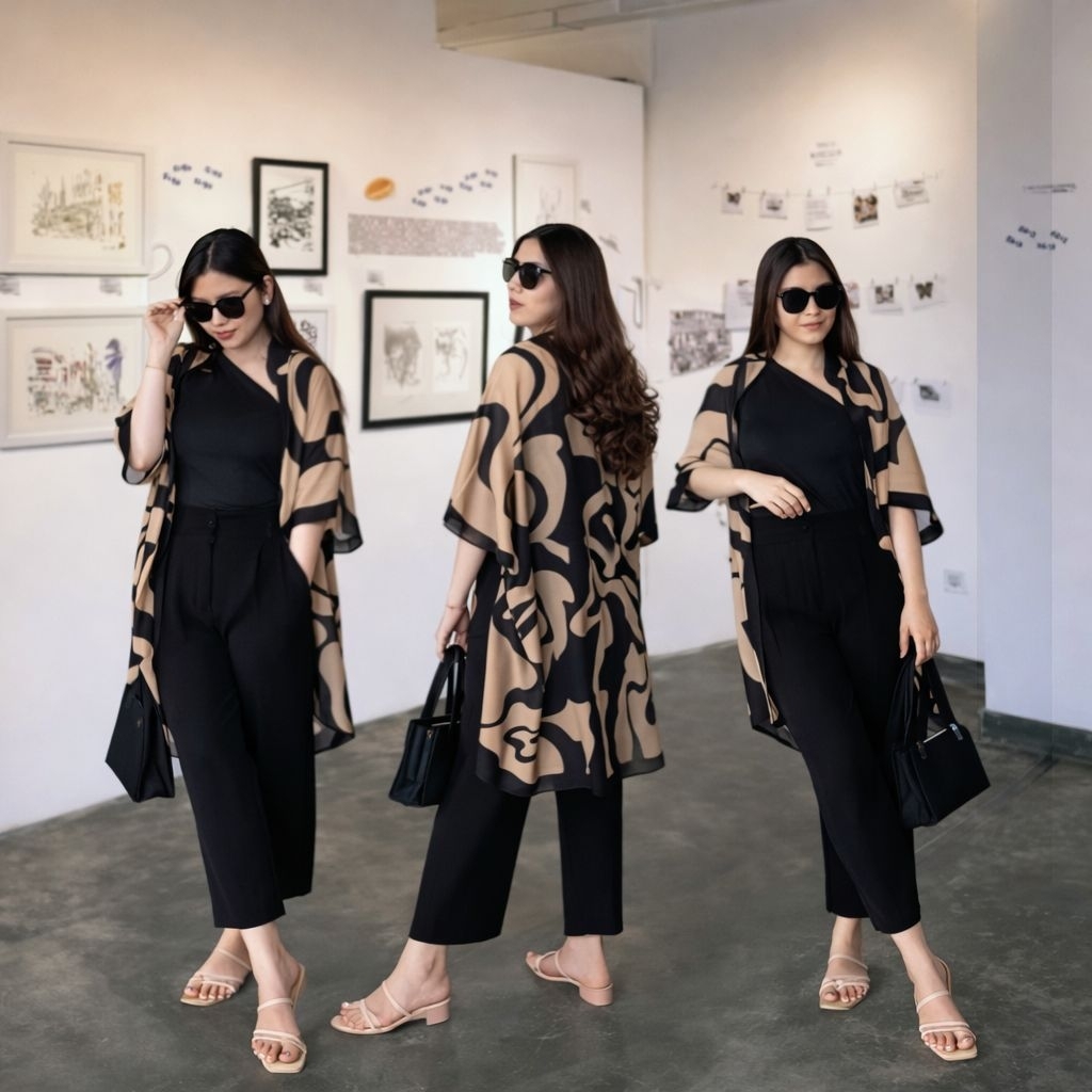 ANUGRAH STORE 14 – OUTER SCARF KIMONO CROP | OUTER CROP KIMONO BATWING”