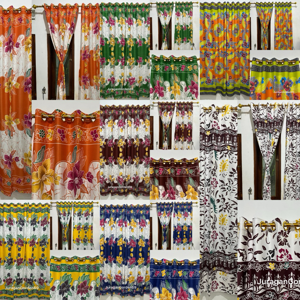 Gorden Cuwiri 4pcs ring 10 lubang  motif jadul Ready tinggi 220 katun halus