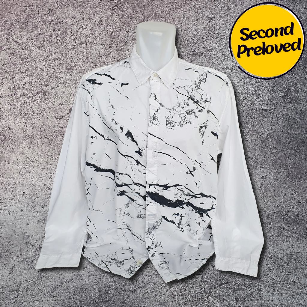 Baju Kemeja Panjang GUESS - Size 3XL / Lebar Dada 61 cm - Original - Second