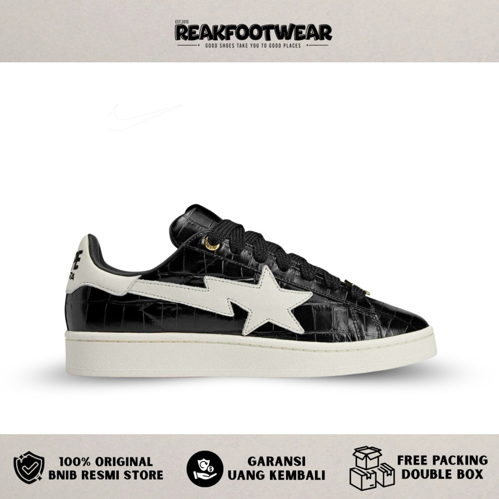 Adidas Campus 00s Bape World Cup Pack Black White 100% Authentic - KJ8851