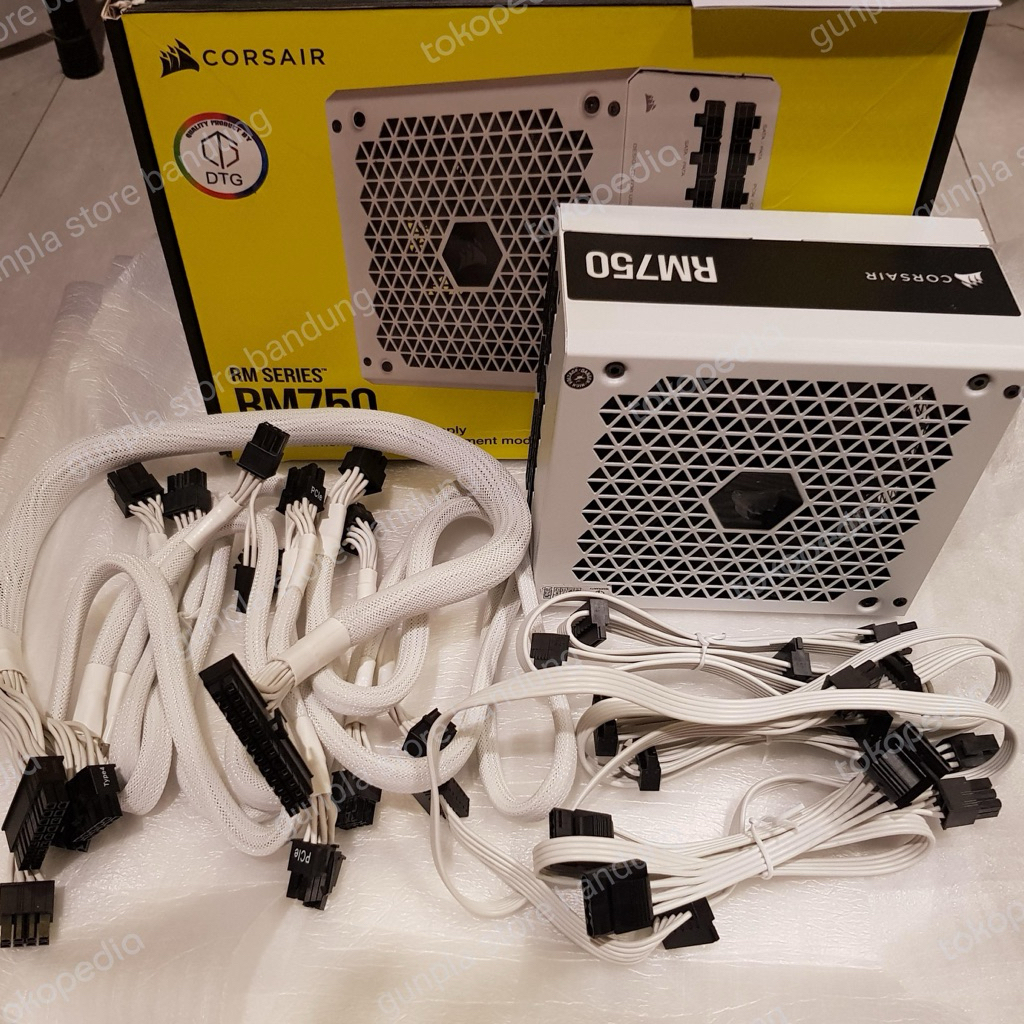 Power Supply PSU Corsair RM750 RM 750 750watt 80 plus Gold white garansi resmi panjang
