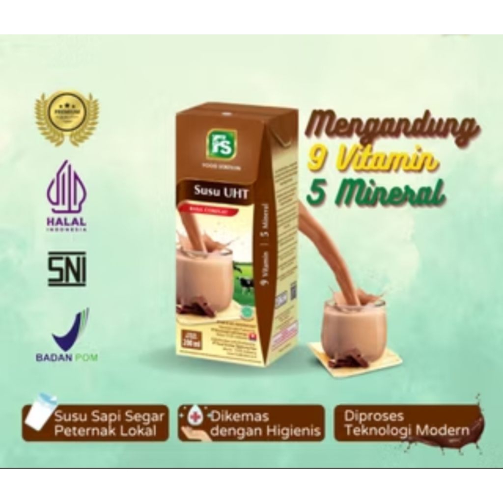 Susu UHT Food Station Full Cream Coklat 200ml