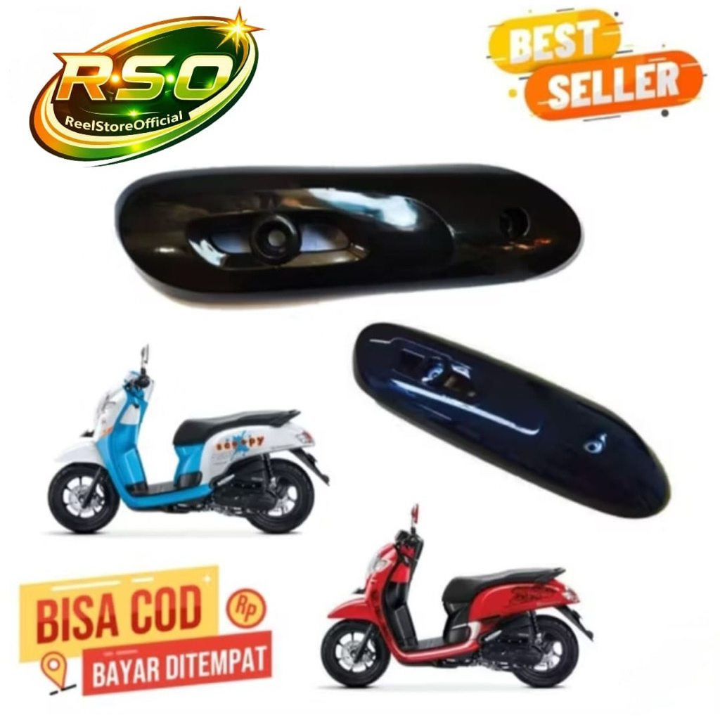 Cover Knalpot Honda Scoopy Donat / Scoopy FI – Tutup Knalpot Ori Style Presisi