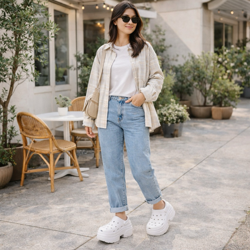 Jalan-Jalan | Sandal Baim Wanita Dewasa Dengan Hak Tinggi Casual