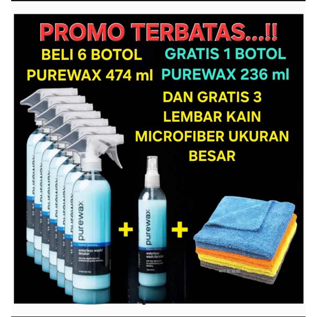 PUREWAX WATERLESS 474 ml PEMBERSIH MOBIL DAN MOTOR EKSTERIOR DAN INTERIOR