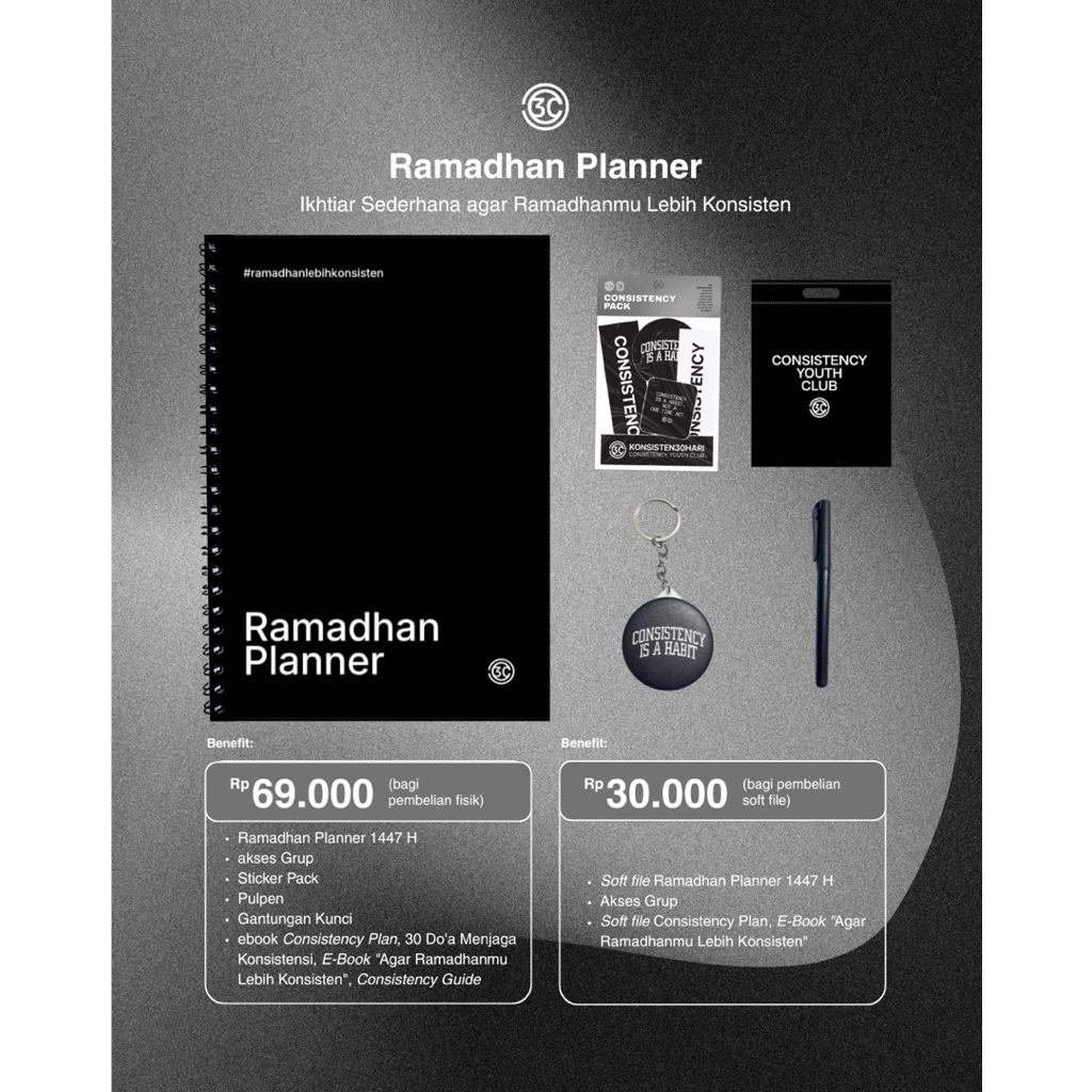 Connsistency Ramadhan Planner Kit 1447H – Paket Premium Perlengkapan Ibadah & Planner Eksklusif