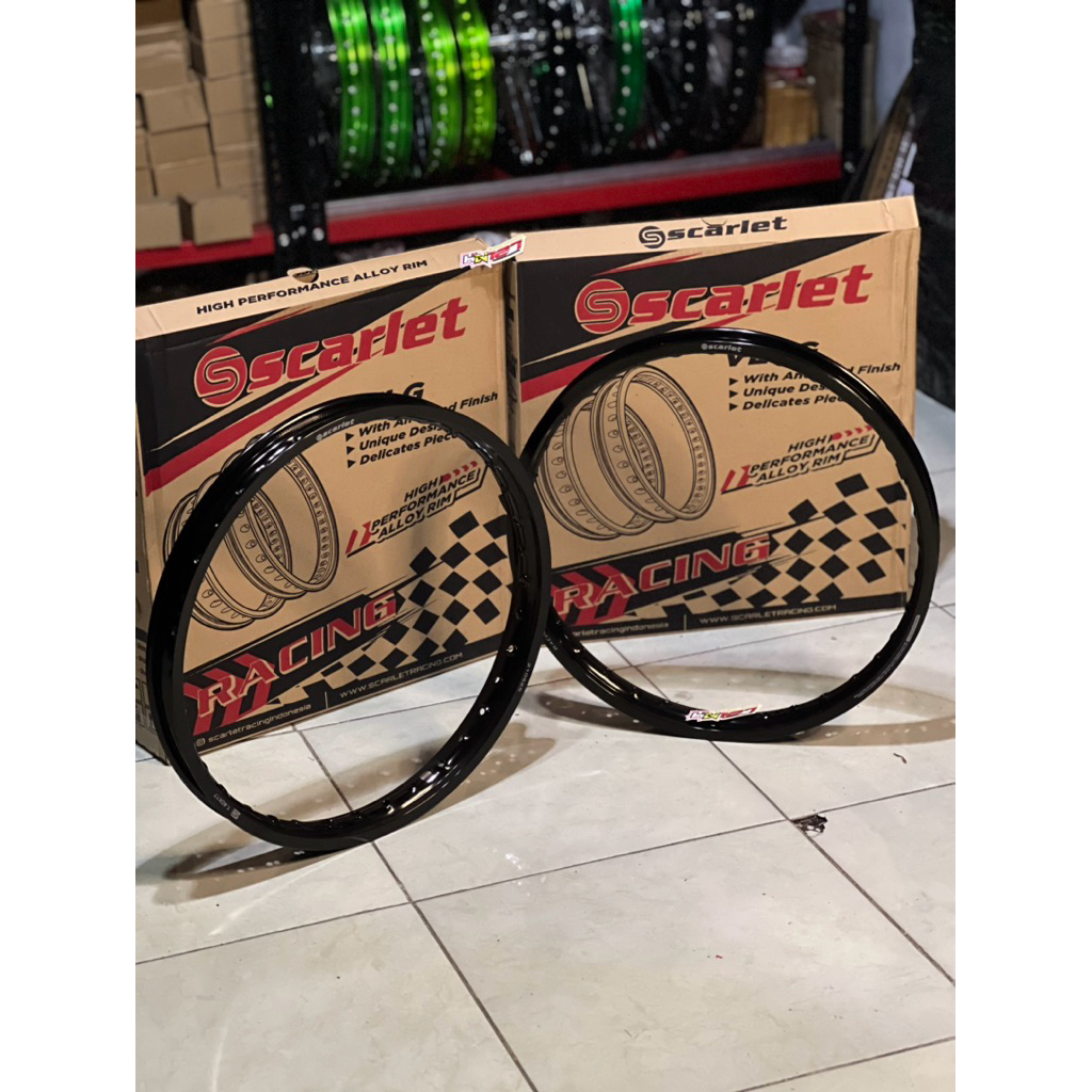 VELG SCARLET RACING RING 17 140/160/185 HITAM GLOSY