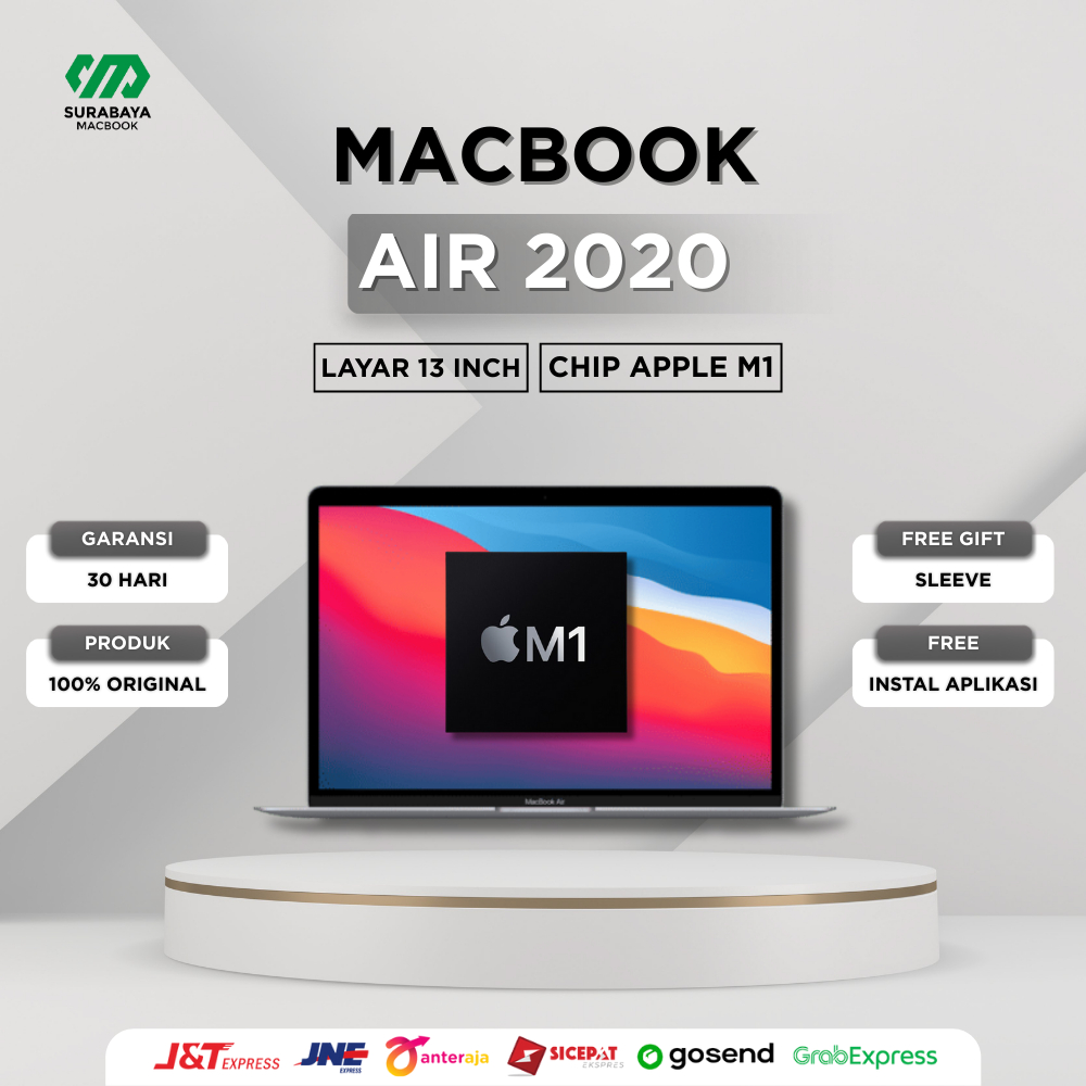 Macbook Air 13 inch 2020 M1 | Ram 8GB - 16 GB | SSD 128, 256 & 512 GB - Second/New